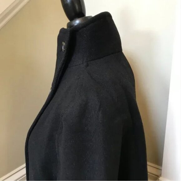 NWT JCREW Villa Cocoon Coat Womens 6 Black Italian Stadium Cloth Wool Jacket NEW - Picture 9 of 11